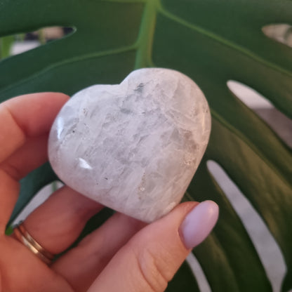 Rainbow Moonstone Crystal Heart
