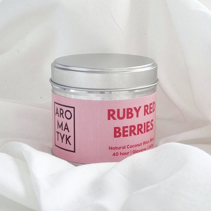 Ruby Red Berries Tin Candle